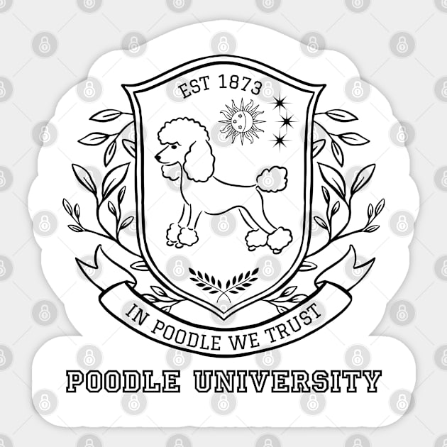 Poodle University Sticker by stressless